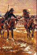Charles M Russell A Doubtful Handshake Spain oil painting reproduction